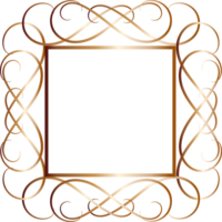 Golden dividers vintage frame. png