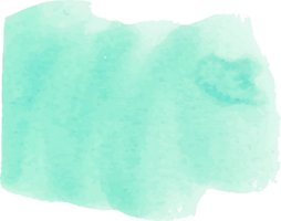 Green mint watercolor brush stroke. png