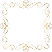 Golden dividers vintage frame. png