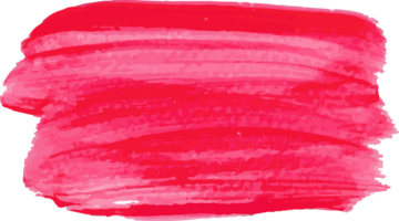 Red hand paint brush stroke. png