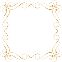 Golden dividers vintage frame. png