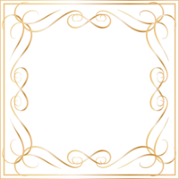 Golden dividers vintage frame. png