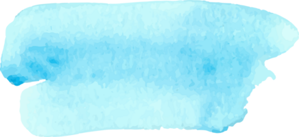 Blue watercolor brush stroke. png