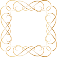 Golden dividers vintage frame. png