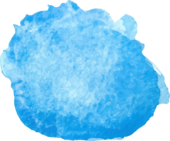 Blue watercolor round shape. png