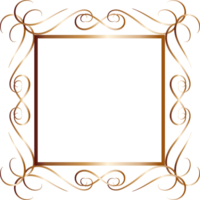 Golden dividers vintage frame. png