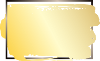 Gold brush strokes frame. png