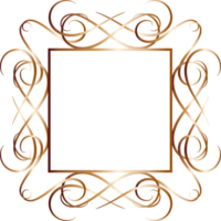 Golden dividers vintage frame. png