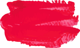 Red hand paint brush stroke. png