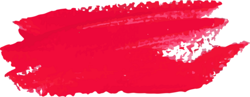 Red hand paint brush stroke. png