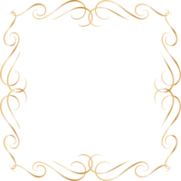 Golden dividers vintage frame. png