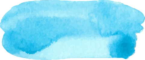 Blue watercolor brush stroke. png