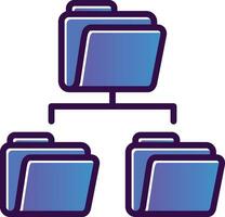 Folder Sharing Vector Icon Design