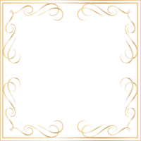 Golden dividers vintage frame. png