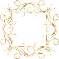 Golden dividers vintage frame. png