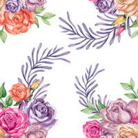 Strauß Blume Blumen- Anemone, Rose, König Protea botanisch Pflanzen blühen nahtlos Hintergrund png