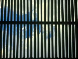 Wooden slats roof photo