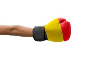 3D Flag on boxing gloves photo