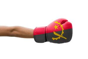 3D Flag on boxing gloves photo