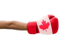 3D Flag on boxing gloves photo