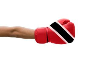 3D Flag on boxing gloves photo