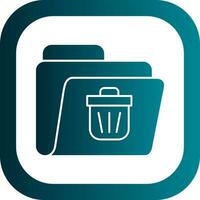 Delete Folder Vector Icon Design