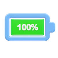 Charging battery icon 3d rendering illustration png