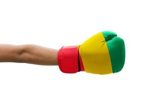 3d bandera en boxeo guantes foto