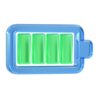 Charging battery icon 3d rendering illustration png