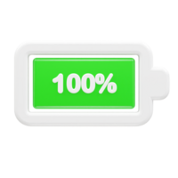 Charging battery icon 3d rendering illustration png