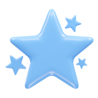 Star icon 3d rendering illustration element png