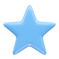 Star icon 3d rendering illustration element png