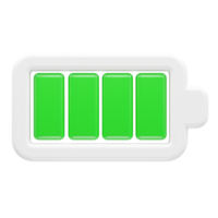 Charging battery icon 3d rendering illustration png
