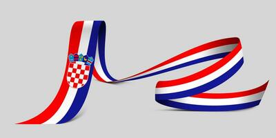 3D Flag on ribbon photo