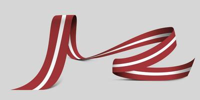 3D Flag on ribbon photo