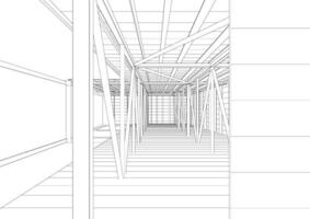 3d ilustración de edificio estructura vector