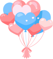 Hand Drawn wedding balloons in a wedding concept in flat style png