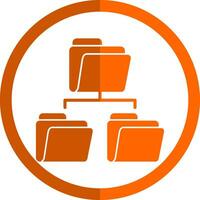 Folder Sharing Vector Icon Design