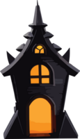 Halloween Haunted House ai generative png