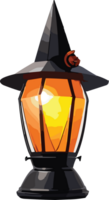 halloween lantern with candle ai generative png