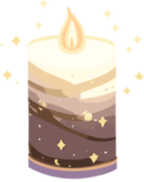 Cute magic candle ai generative png