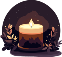 Romantic SPA Candle ai generative png