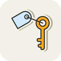 Key Tag Vector Icon Design