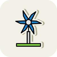 Wind Turbine Vector Icon Design