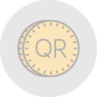 Qatari riyal Vector Icon Design