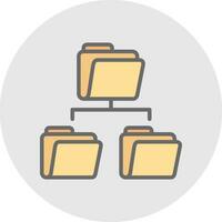 Folder Sharing Vector Icon Design