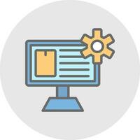 Content Management System Vector Icon Design