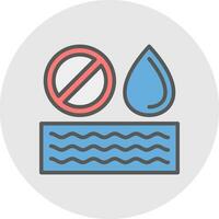 No agua vector icono diseño