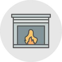 Fireplace Vector Icon Design