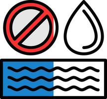 No agua vector icono diseño